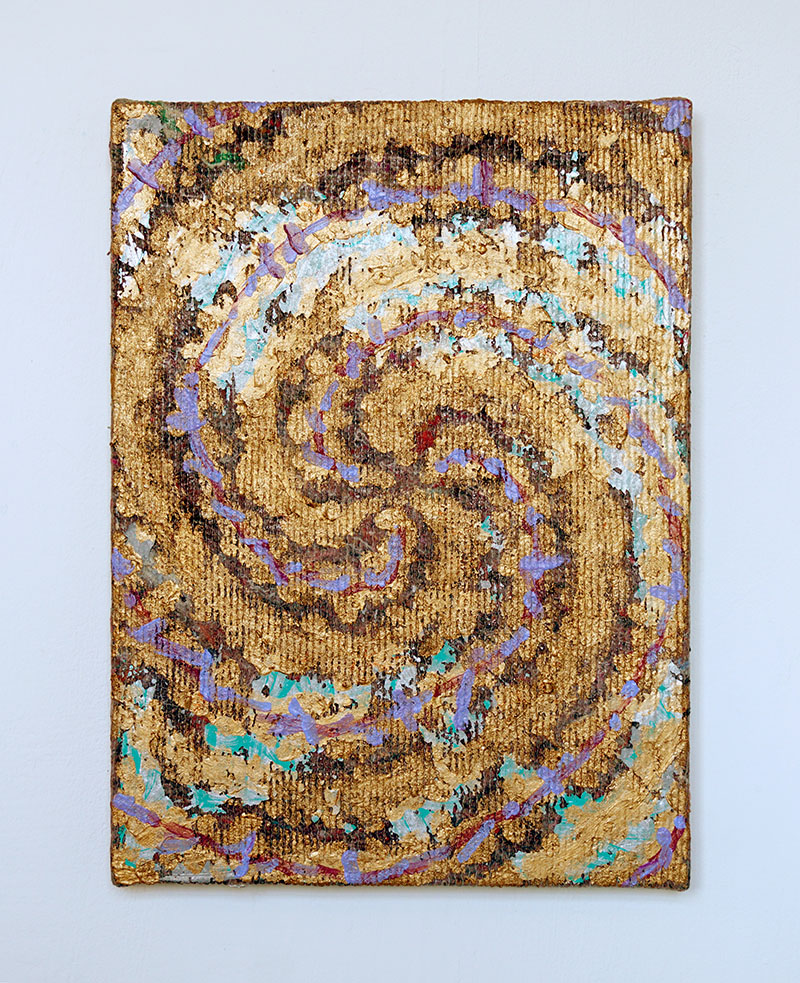 Jonathan Kelly - Spiral 2 - Acrylic on packing blanket - 47x35cm